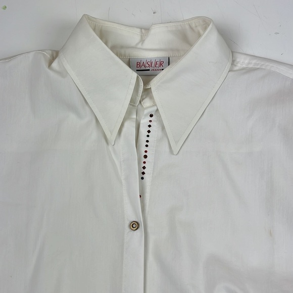 Basler Jeans White Button Up Collared Shirt - Picture 5 of 11
